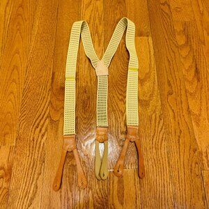 Polo Ralph Lauren Vintage Y-Back Leather & Brass Suspenders Braces